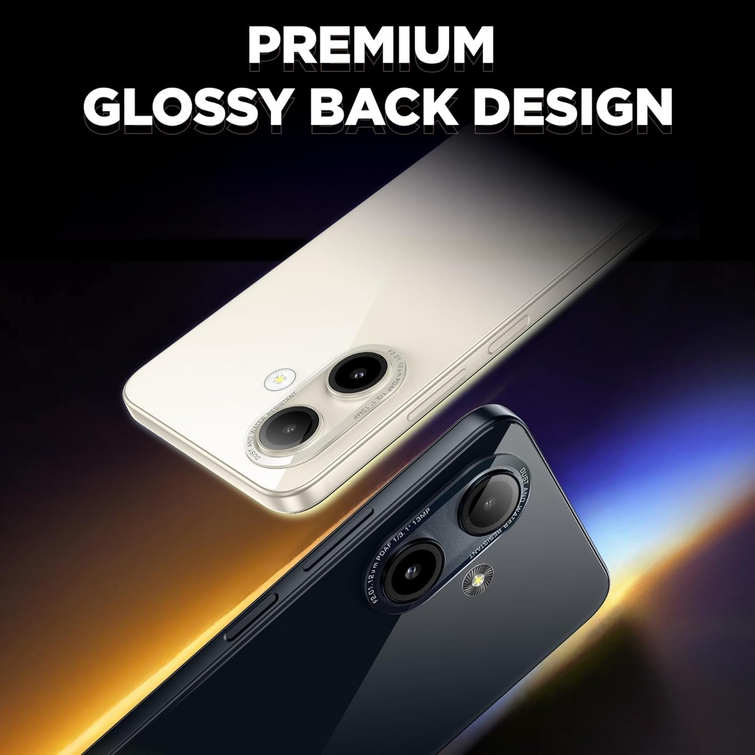 Lava Bold N1 (Sparkling Ivory, 4 GB RAM, 64 GB Storage)| 6.75" (90 Hz) HD+ Display | 13MP AI Dual Rear Camera | 5000 mAh Battery | Secure Face Unlock | Fingerprint Reader | Charger & Phone-Case in Box - Image 3