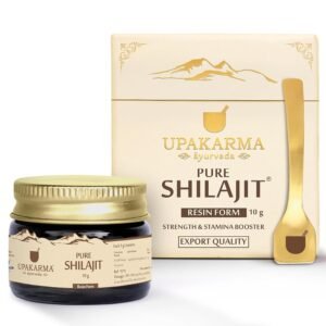 UPAKARMA Pure Shilajit Resin 10g | 300mg/serving | Extensive Global Sourcing | Boosts Stamina & Strength | Lab-Tested Purity | 33 Servings | Pack of 1