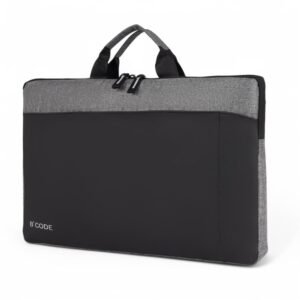 BCODE 15" to 15.6 Inch Laptop Sleeve/Cover with Handle & Two Front Accessories Pockets Compatible for Apple, Dell, Lenovo, Asus, Hp, Samsung, Mi, MacBook and Other Notebooks- Grey