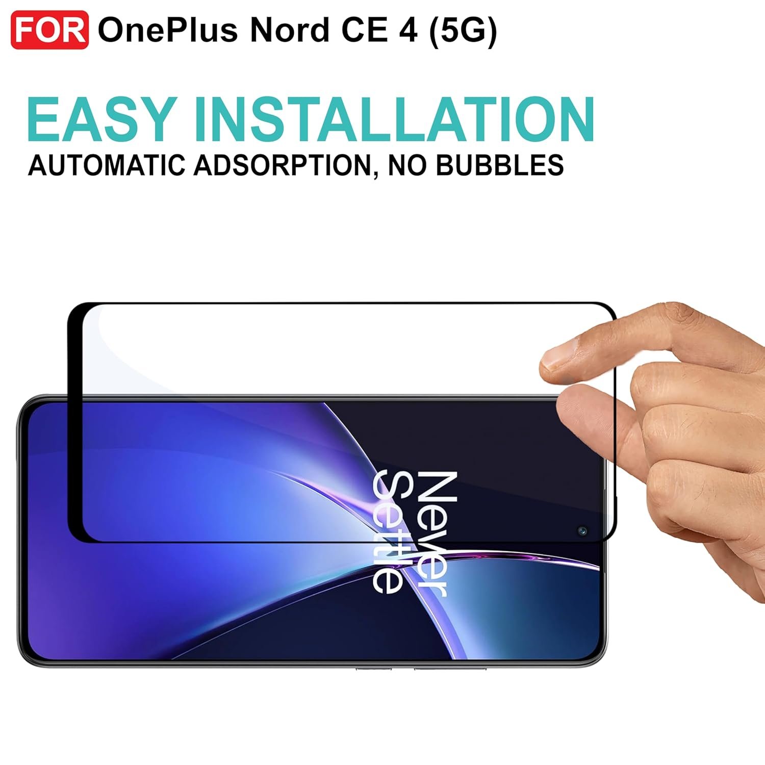 CEDO Tempered Glass for OnePlus Nord CE4 / CE 4 (5G) | Screen Protector Full HD Quality Tempered Glass Anti-Scratch Edge to Edge Coverage with Easy Installation Kit (Black) - Image 5