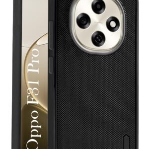 Back Cover for Oppo F31 Pro 5G, Super Frosted Raised Camera Protect | Textured Grip Design | Ultra-Soft Dotted Slim-Fit Design | Microfiber Cloth Inside | (Black)