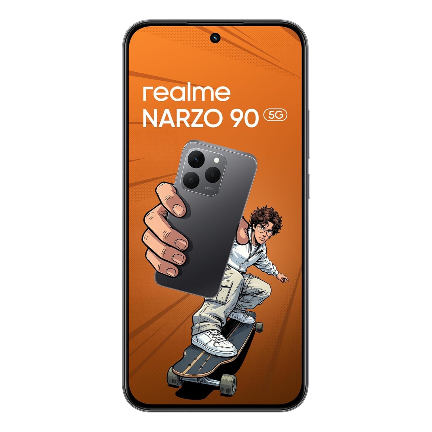 realme NARZO 90 5G (Carbon Black,6GB+128GB) | 7000mAh Biggest Battery | 60W Fastest Charging | 50MP Front & Rear AI Cameras | 4000nits Brightest Display | AI Assist | IP69 Dust & Water Resistance - Image 11
