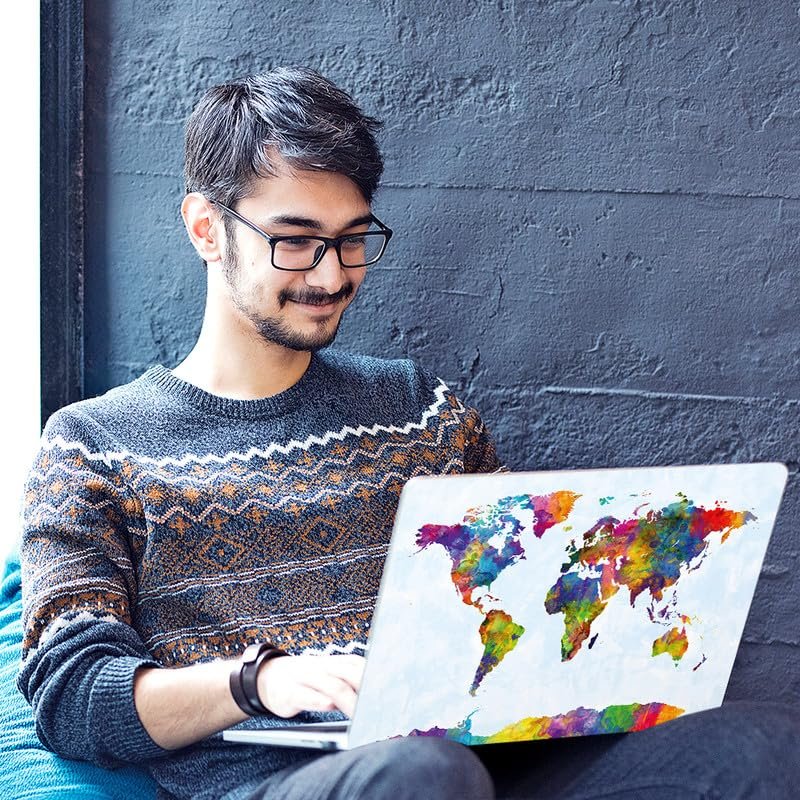 World Map D1 Full Vinyl Laptop Skin/Sticker/Cover for 15 to 15.6 Inches Laptops Laminated-Removable-HD Quality Compatible for Hp-Dell-Sony-Lenovo-Asus etc.(15x10 Inches) - Image 6