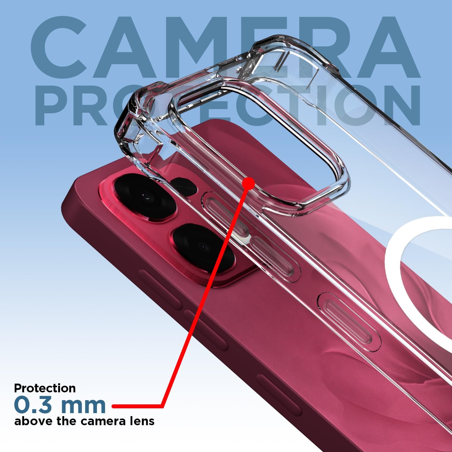 Pikkme Back Cover for Oppo F31 5G Mag-Safe Shockproof PC + TPU Protective Case Magnetic Support Bumper Case (Transparent Mag-Safe) - Image 5