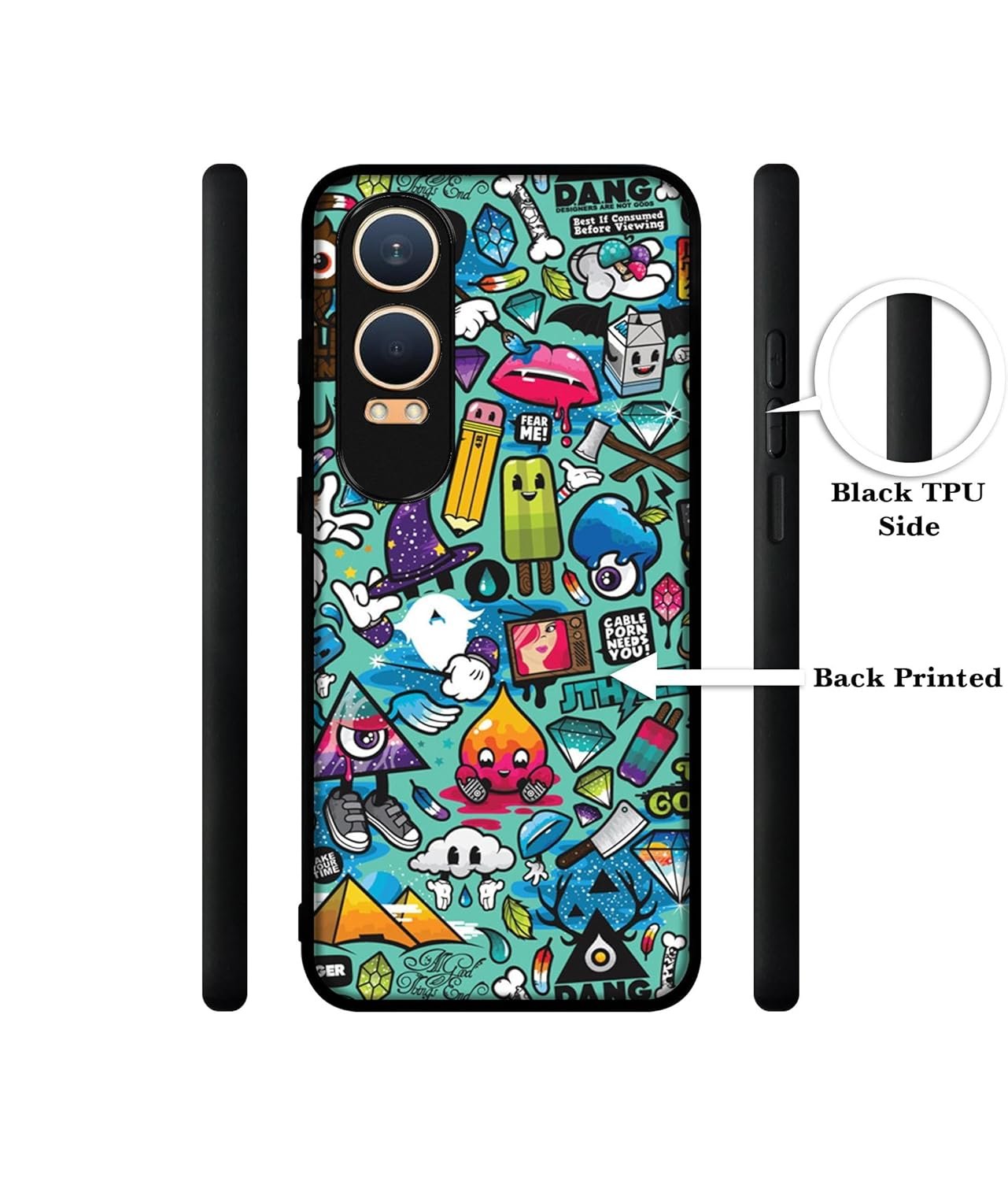 Crazy Design Premium 2D Printed Metal Back Case Cover for OnePlus Nord CE4 Lite 5G - Image 2