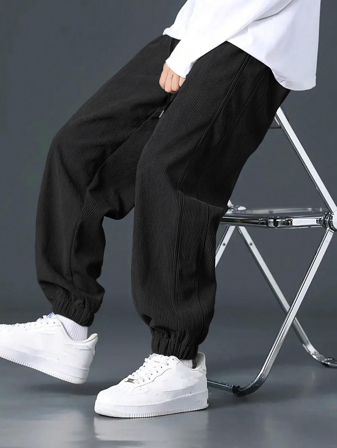 GRECIILOOKS Men's Cotton Cargo Track Pants – Loose Fit Joggers for Men | Korean Style Travel & Lounge Wear with Pockets (Available in Plus Size and Combo Pack of 2) - Image 6