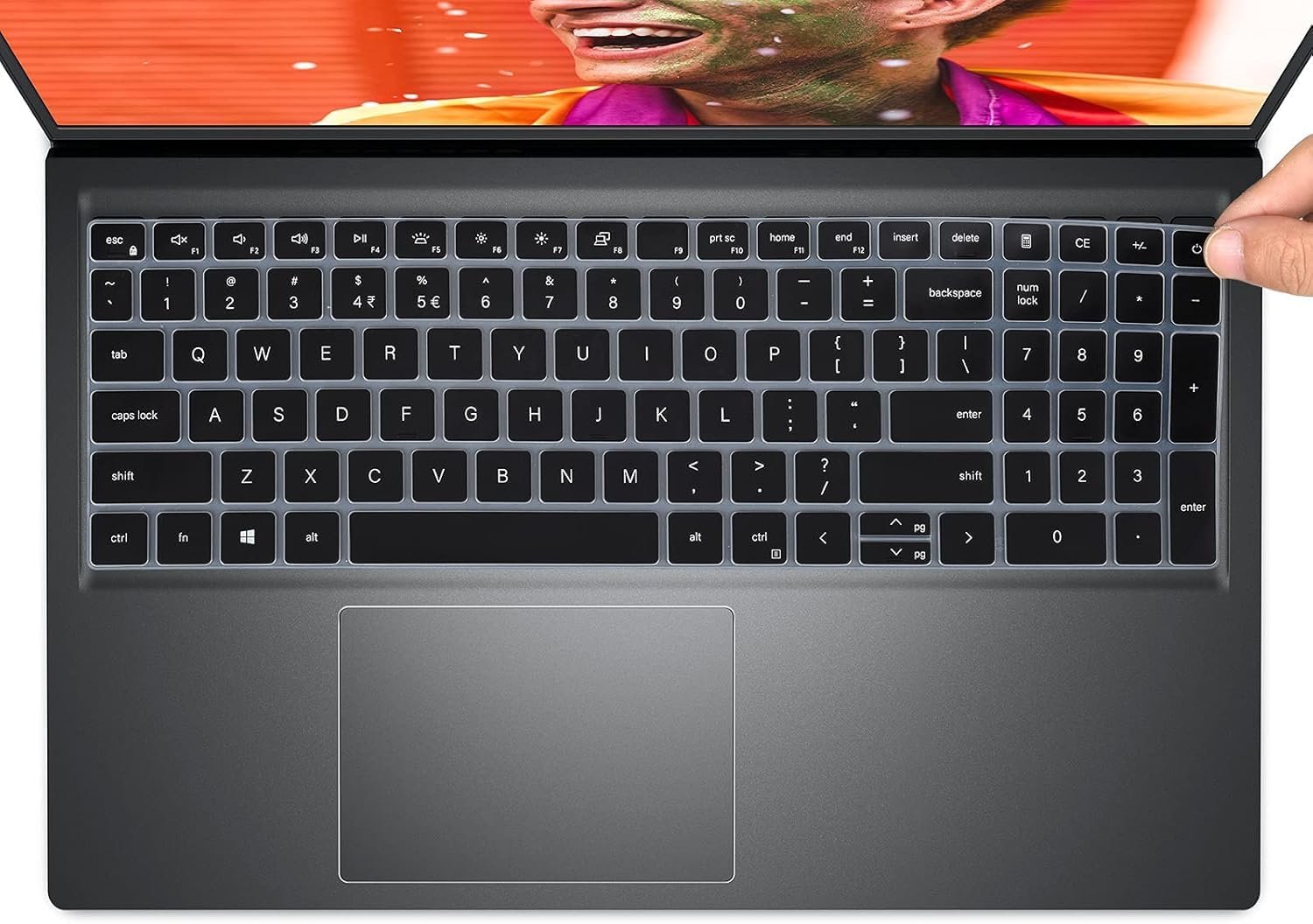 PaperFilm Keyboard Cover for 2024 2023 Dell Inspiron 15 3510 3511 3515 3520 3525 3530 3535 5510 5515 5518 15.6 / Dell Vostro 15 3510 3520 5510 5515 15.6 / Latitude 3520 15.6 Laptop Skin -Black