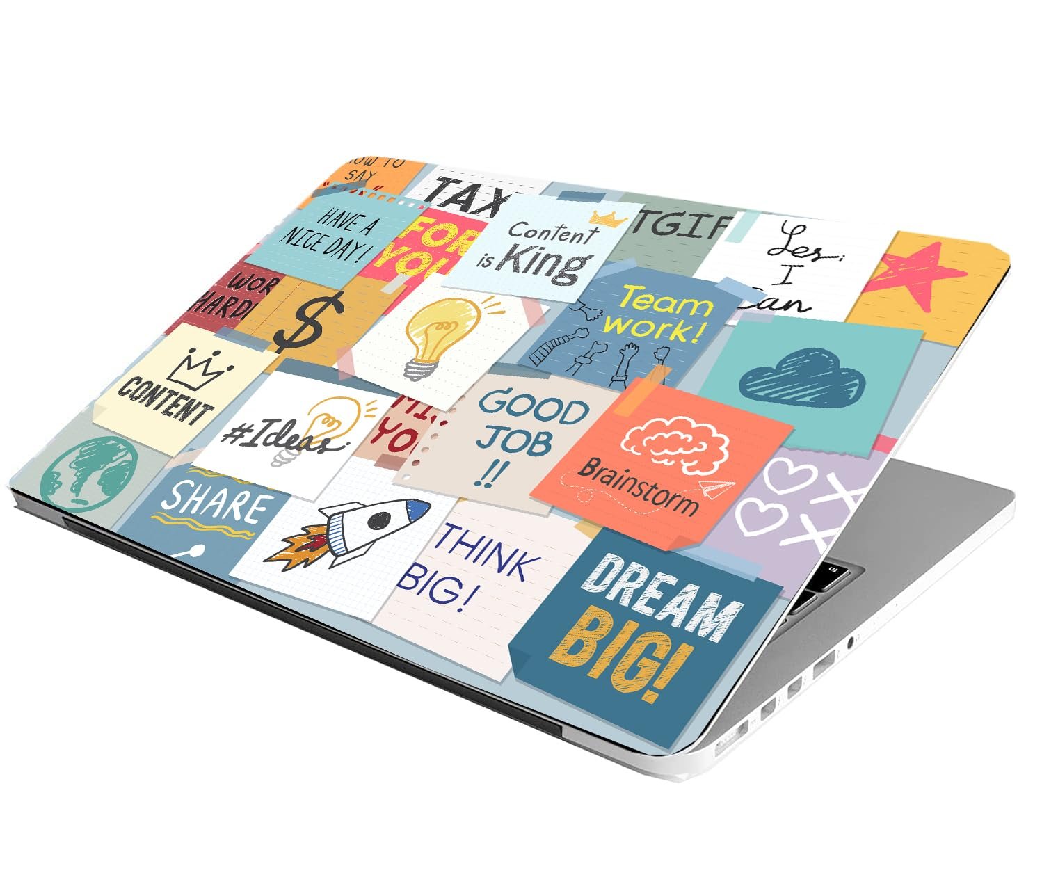 Full Laptop Skin Bubble-Free HD Quality Sticker for Laptops Upto 15.6" Compatible with Apple/Dell/HP/Lenovo/Acer/Asus/Sony (Dustproof|Waterproof|Scratchproof|Reusable) - King FL1