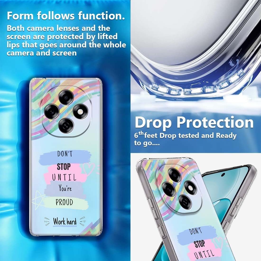 Fashionury Designer Soft Back Cover Case Compatible for Oppo F31 Pro 5G, Printed,Transparent,Flexible, Silicon for Oppo F31 Pro 5G -D3277 - Image 3