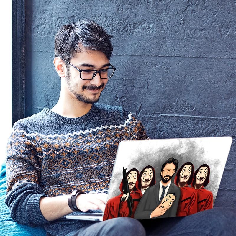 Money Heist D3 Full Body Vinyl Laptop Skin/Sticker/Cover Upto 15.6 Inches Laptops Laminated-Removable-HD Quality Compatible for Hp-Dell-Sony-Lenovo-Asus etc.(15x10 Inches) - Image 5