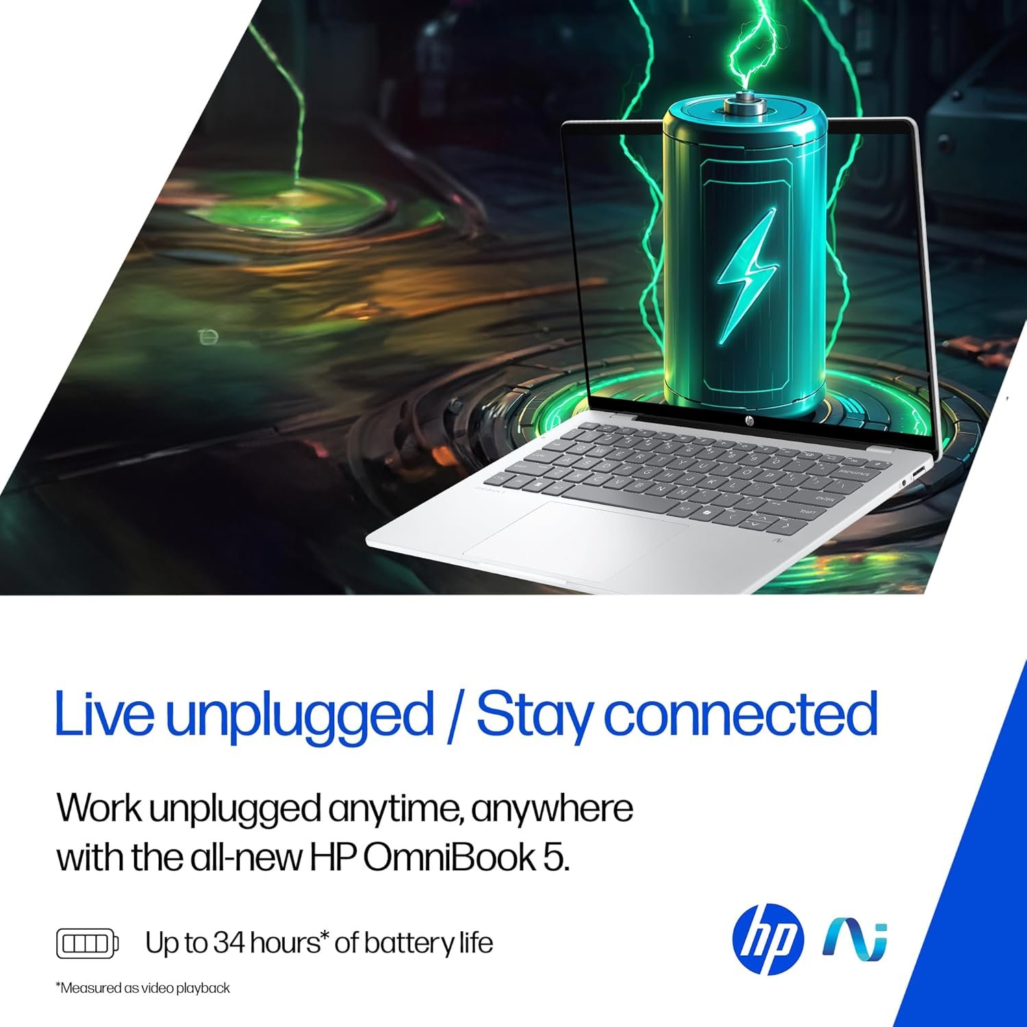 HP OmniBook 5 OLED (Previously Pavilion), Snapdragon X Processor (16GB LPDDR5x, 512GB SSD) 2K, 14''/35.6cm, Win11, M365 Basic(1yr)* Office24, Silver, 1.35kg, he0014QU, Light-Weight, Next-Gen AI Laptop - Image 13