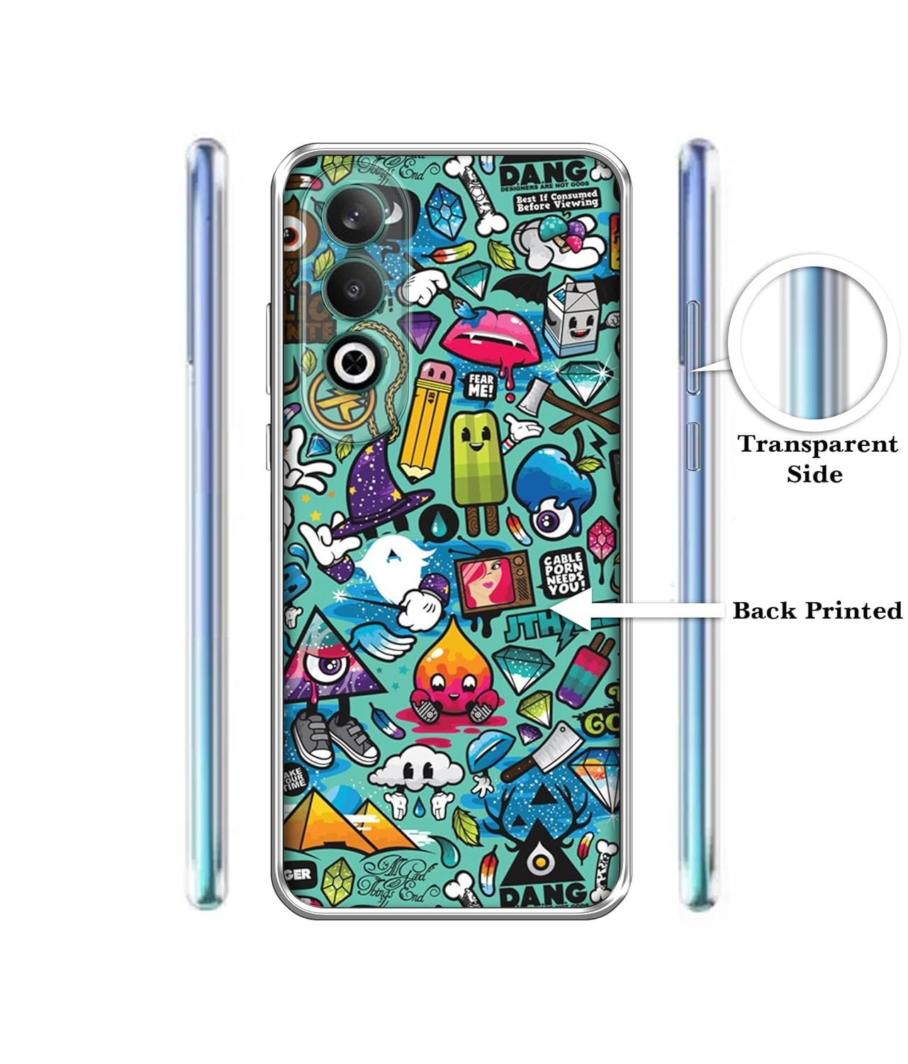 Crazy Design Printed Silicon Soft TPU Back Case Cover for OnePlus Nord CE4 5G - Image 2