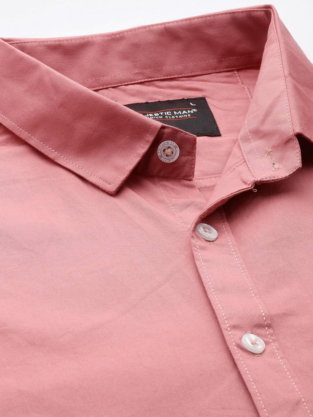 Majestic Man Men's Cotton Slim Fit Solid Casual Shirt - Image 6