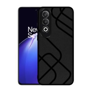 Zig-Zag Black Line Design Premium 2D Printed Metal Back Case Cover for OnePlus Nord CE4 5G