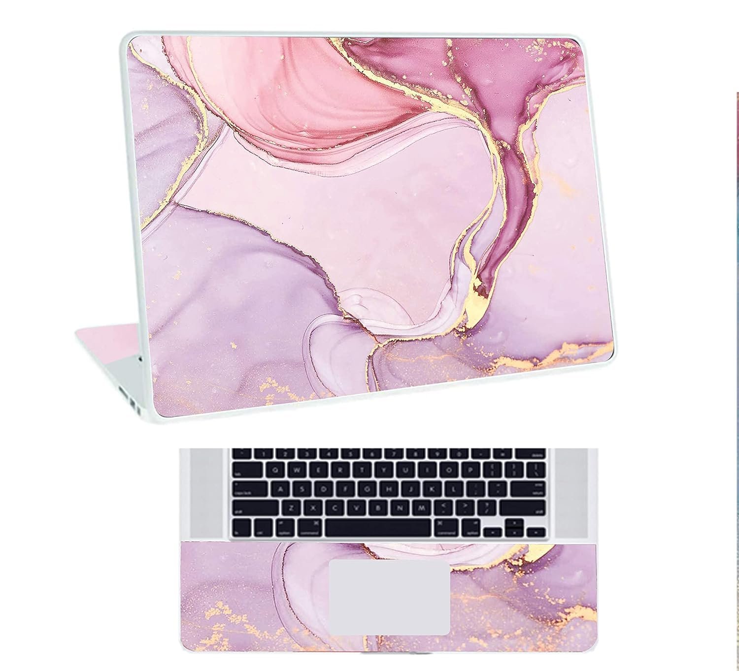 Marbel D4 Top+Wrist Pad Vinyl Laptop Skin/Sticker/Cover for 14 Inches Laptops Laminated-Removable-HD Quality Compatible for Hp-Dell-Sony-Lenovo-Asus etc.(13.8x9.6 Inches)