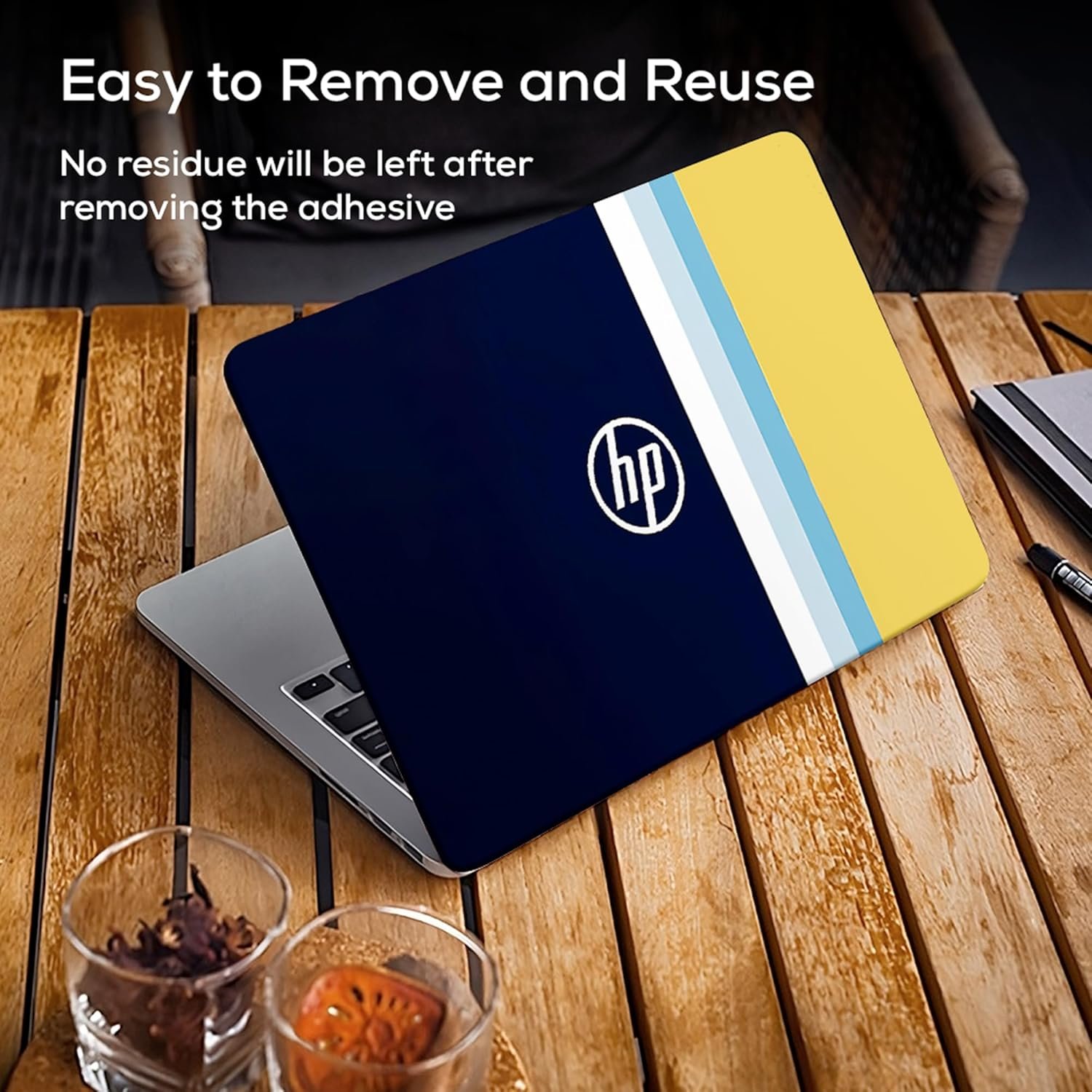 H262 Top+Wrist Pad Vinyl Laptop Skin/Sticker/Cover for 14 Inches Laptops Laminated-Removable-HD Quality Compatible for Hp(13.8x9.6 Inches) - Image 3