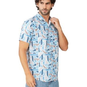 BASE 41 Men’s Printed Half Sleeve Stylish Latest Casual Shirt for Men