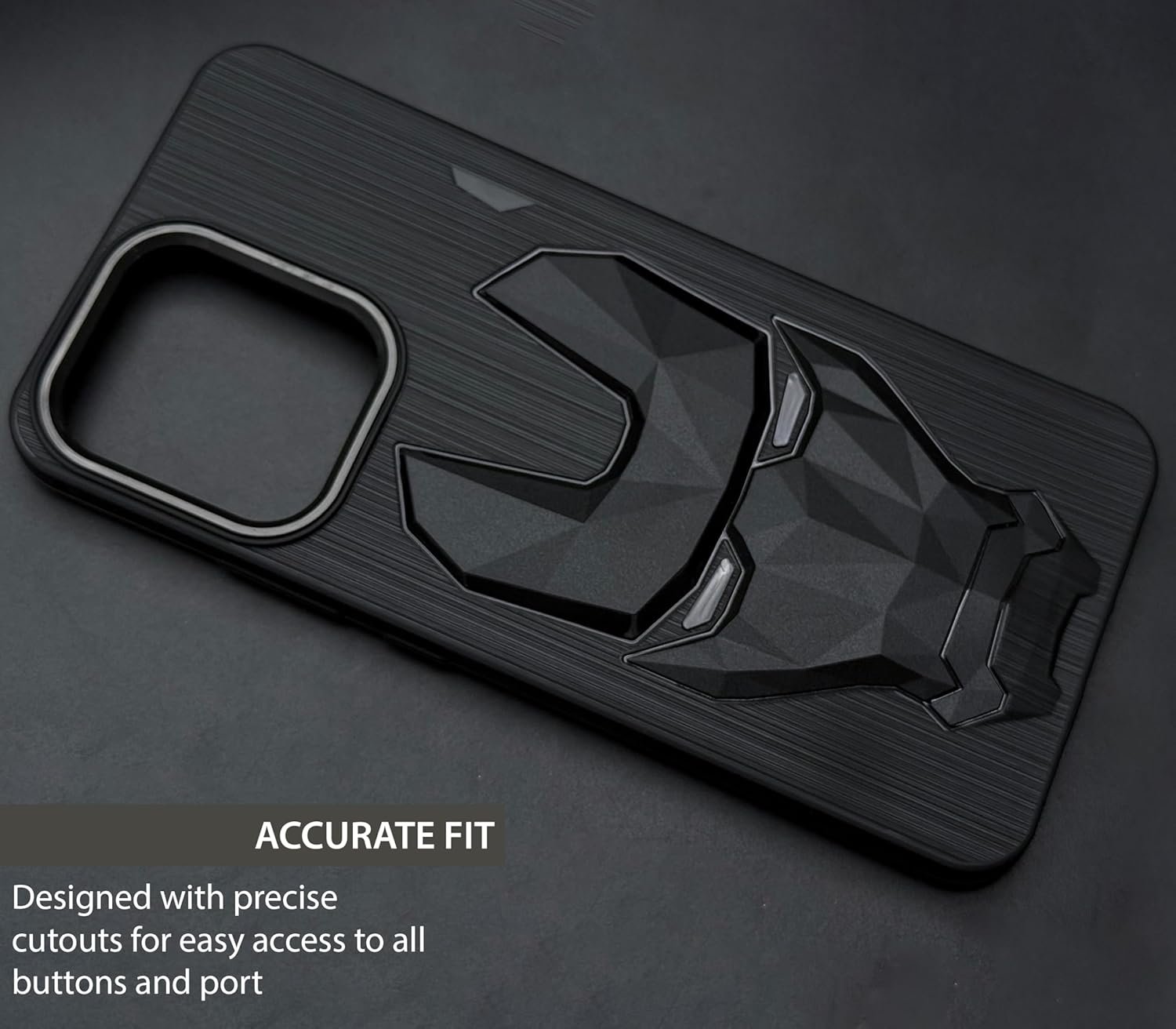 Soft Back Case for Oppo F31 5G | 3D Mask Case | Silicon TPU Shockproof Scratchproof Cover | Black - Image 5
