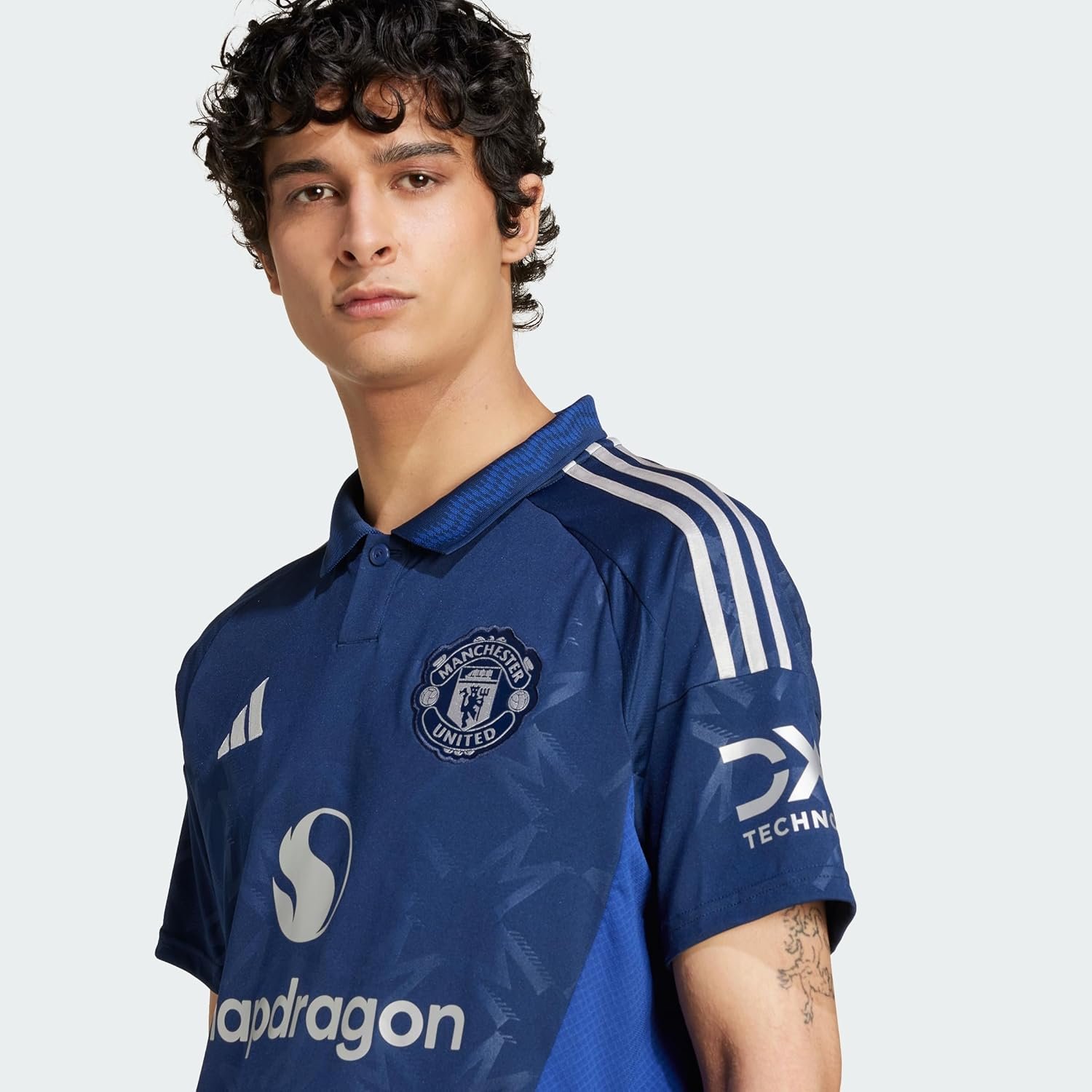 adidas Mens Football/Soccer Jerseys | MUFC A JSY | Blue | - Image 4