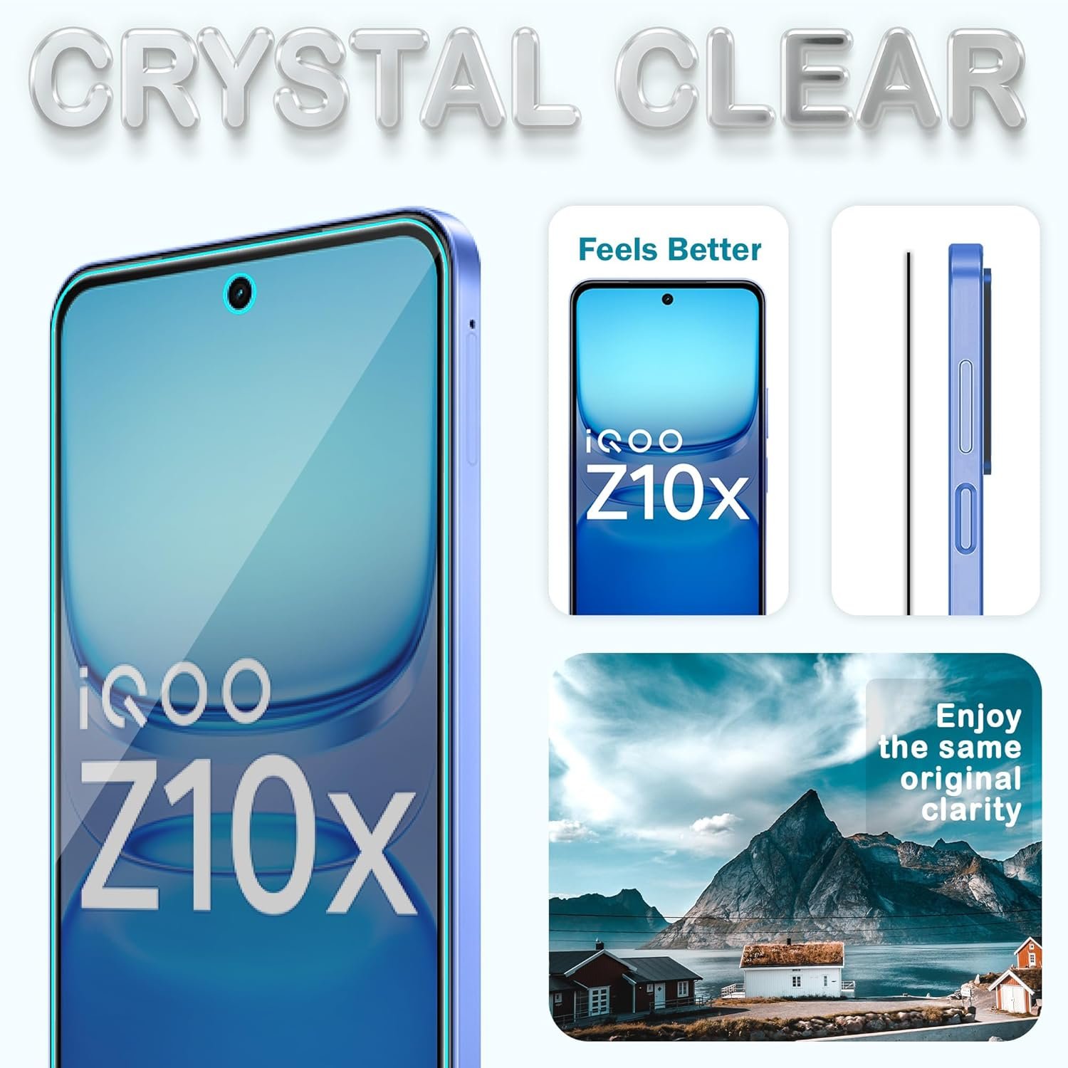 FIRST MART Military-Grade Matte Anti-Glare Tempered Glass Screen Protector for IQOO Z10X and Vivo T4X (6.72 Inch) With Easy Installation Kit | Edge-to-Edge Protector Coverage | Black - Image 4