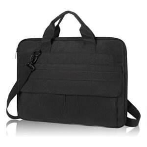 Dynotrek Skid 15.6 inch Laptop Sleeve Case Cover with Shoulder Straps Hand Bag for MacBook Pro 16"/15" Dell Lenovo HP Asus Acer Chromebook (Charcoal Black)