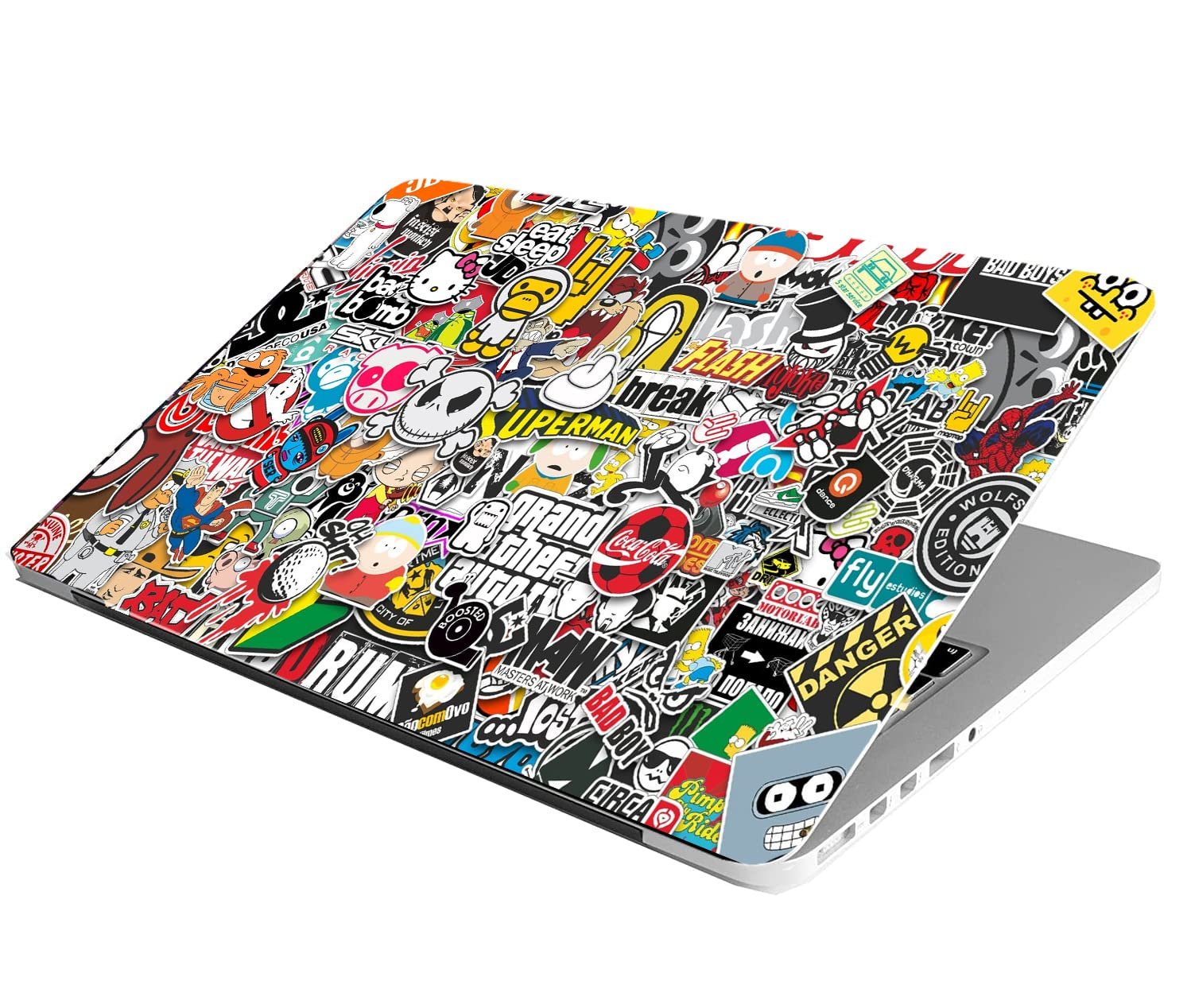 Laptop Skin Stickers HD Quality Sticker for Laptops Upto 15.6" Compatible with Apple/Dell/HP/Lenovo/Acer/Asus/Sony (Dustproof|Waterproof|Scratchproof|Reusable) - Cartoon