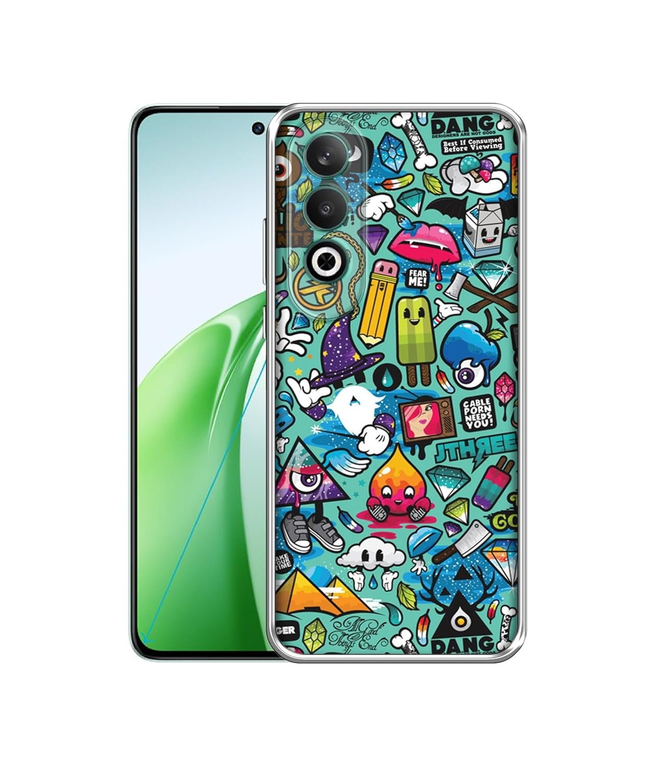 Crazy Design Printed Silicon Soft TPU Back Case Cover for OnePlus Nord CE4 5G