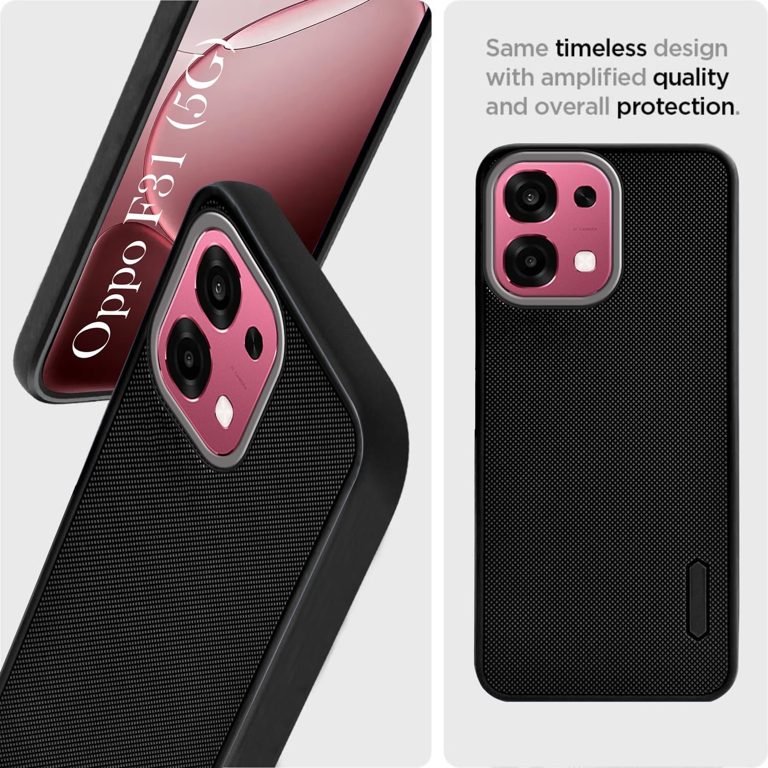 Jkobi Rubberised Back Cover Case for Oppo F31 5G (Textured Grip Design | Micro-Fiber Cloth Inside | Slim and Light Weight | Soft Touch and Feel) - Image 3
