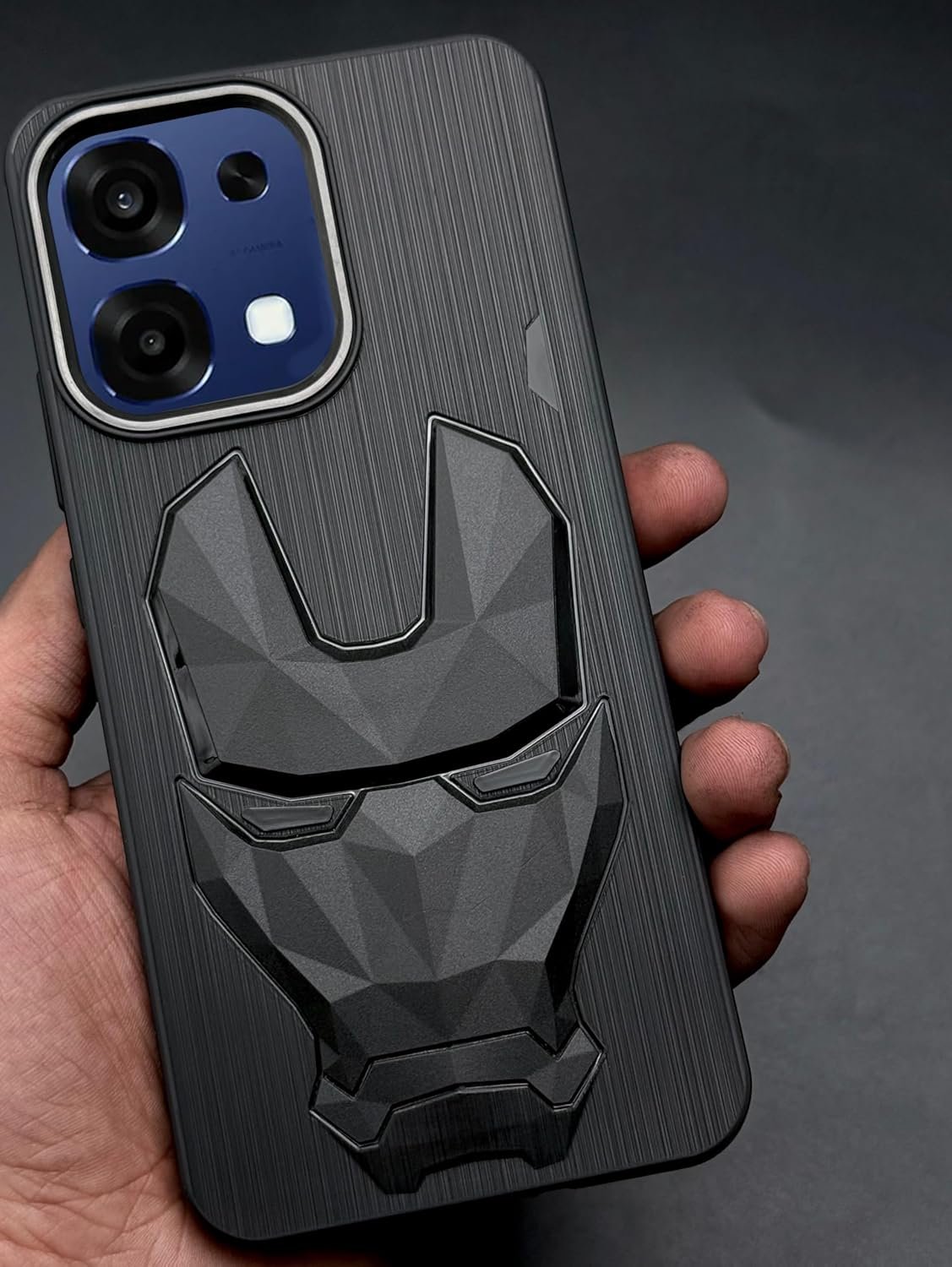 Soft Back Case for Oppo F31 5G | 3D Mask Case | Silicon TPU Shockproof Scratchproof Cover | Black - Image 3