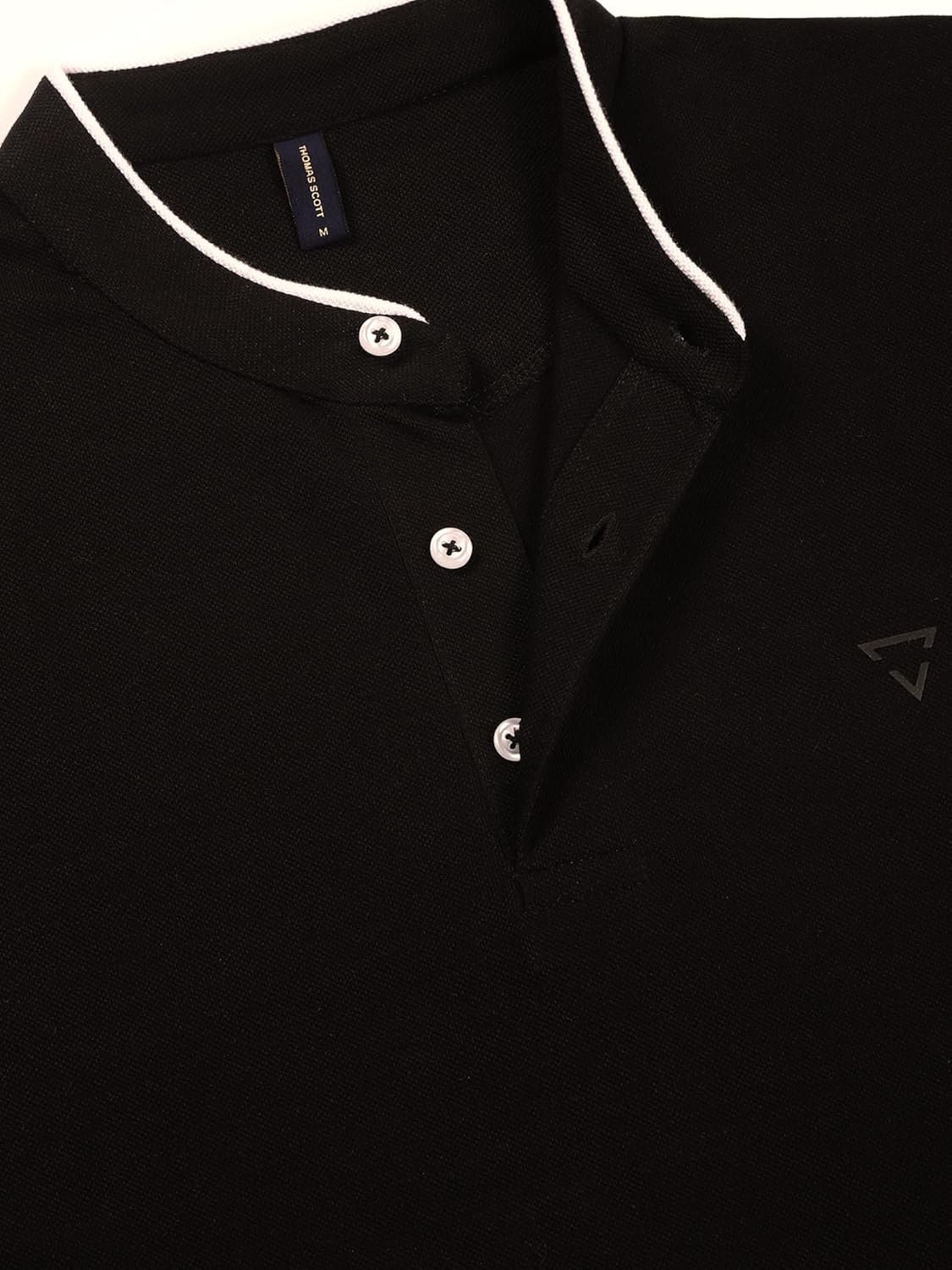 Thomas Scott Men's | Regular Fit | Short Sleeves | Mandarin Collar | Knitted Fabric | T-Shirt | for Men - Image 8