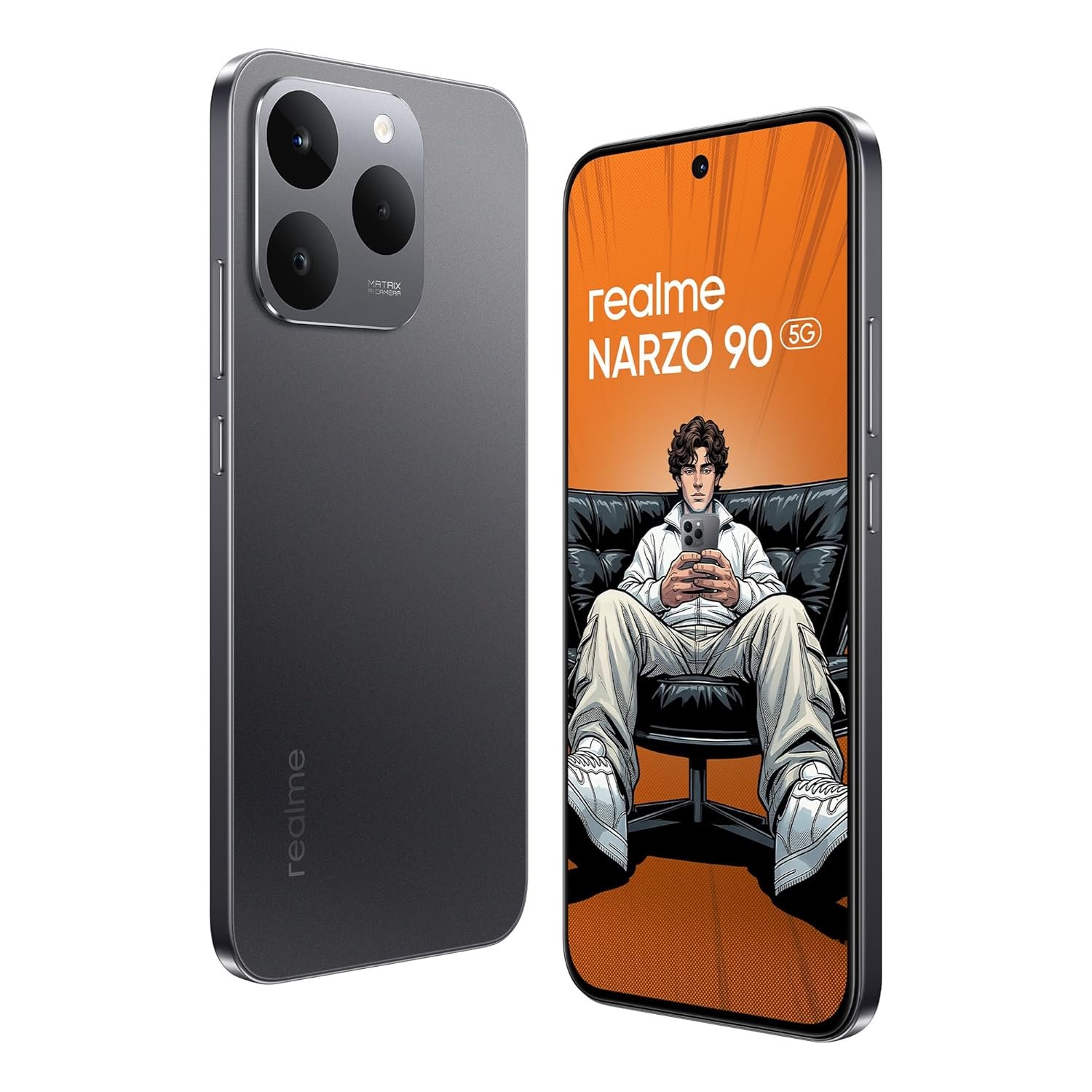 realme NARZO 90 5G (Carbon Black,6GB+128GB) | 7000mAh Biggest Battery | 60W Fastest Charging | 50MP Front & Rear AI Cameras | 4000nits Brightest Display | AI Assist | IP69 Dust & Water Resistance - Image 10