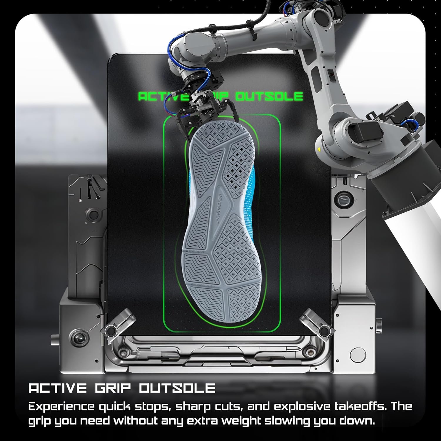 Hundred Court Flyer Non-Marking Badminton Shoes | All Indoor Sports | Lightweight, Breathable & Durable | X-Cushion | Active Grip Sole - Image 3