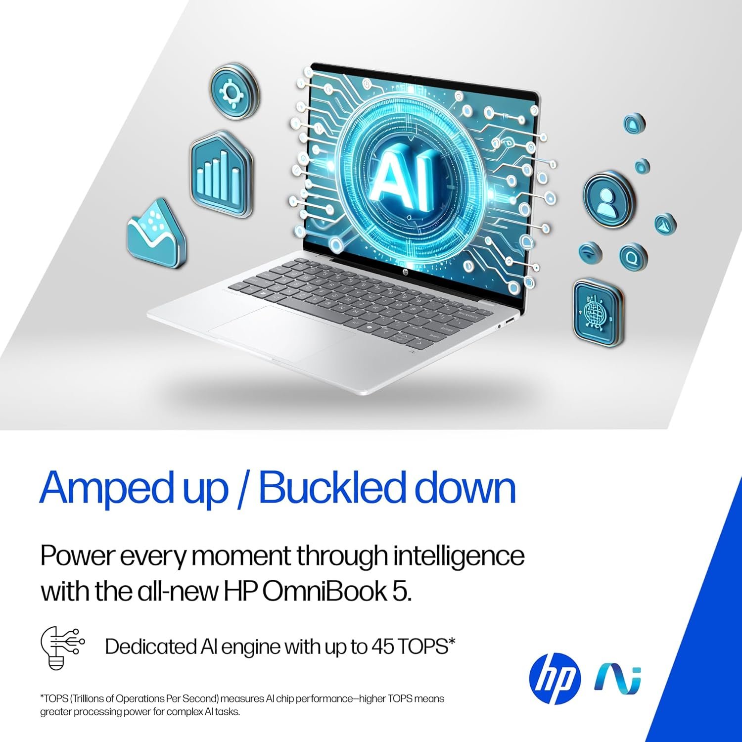 HP OmniBook 5 OLED (Previously Pavilion), Snapdragon X Processor (16GB LPDDR5x, 512GB SSD) 2K, 14''/35.6cm, Win11, M365 Basic(1yr)* Office24, Silver, 1.35kg, he0014QU, Light-Weight, Next-Gen AI Laptop - Image 12