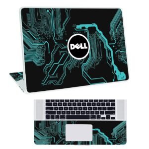 Pattern D5 Top+Wrist Pad Vinyl Laptop Skin/Sticker/Cover for 13 to 13.3 Inches Laptops Laminated-Removable-HD Quality Compatible for Dell.(13x9.2 Inches)