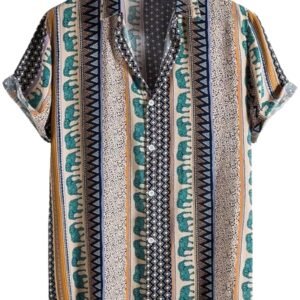 Leriya Fashion Men’s Rayon Regular Fit Casual Shirt | Stylish | Printed| Formal|Solid Short Sleeve | Trendy | Summer-Button Down (Available in Plus Size and Combo Pack of 2)