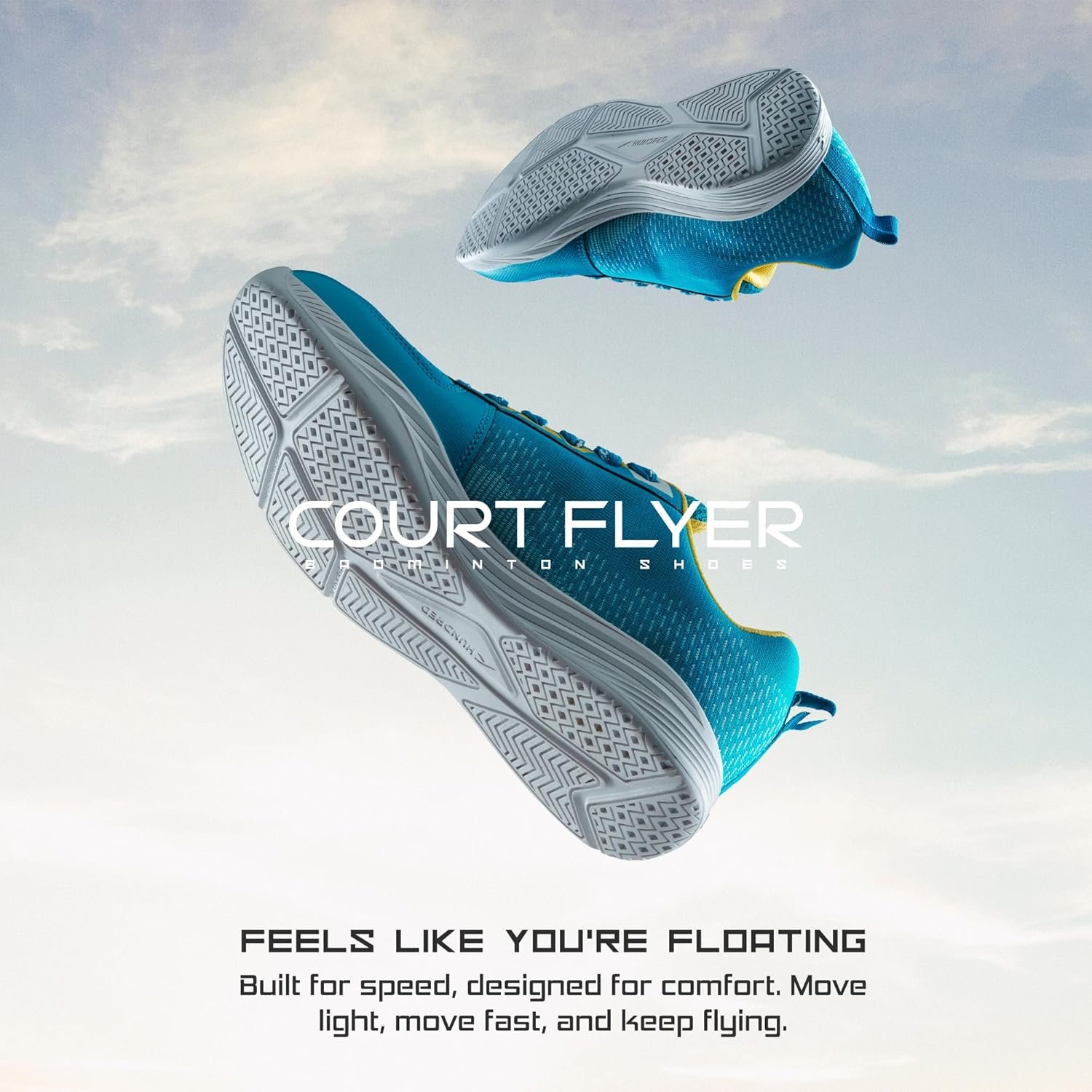 Hundred Court Flyer Non-Marking Badminton Shoes | All Indoor Sports | Lightweight, Breathable & Durable | X-Cushion | Active Grip Sole - Image 7