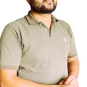 Classic Polo T-Shirt, Olive Green, Cotton Blend, Short Sleeves (in, Alpha, L, Regular, Olive Green)