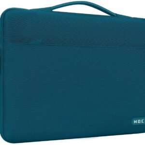 MOCA 360 Protective Laptop Sleeve Compatible for Laptops MacBook Pro 16 inches, 15 15.4 15.6 inches Dell HP ASUS Acer Samsung Sony Chromebook, Polyester Bag with Trolley Belt (Deep Teal, 16 inches)