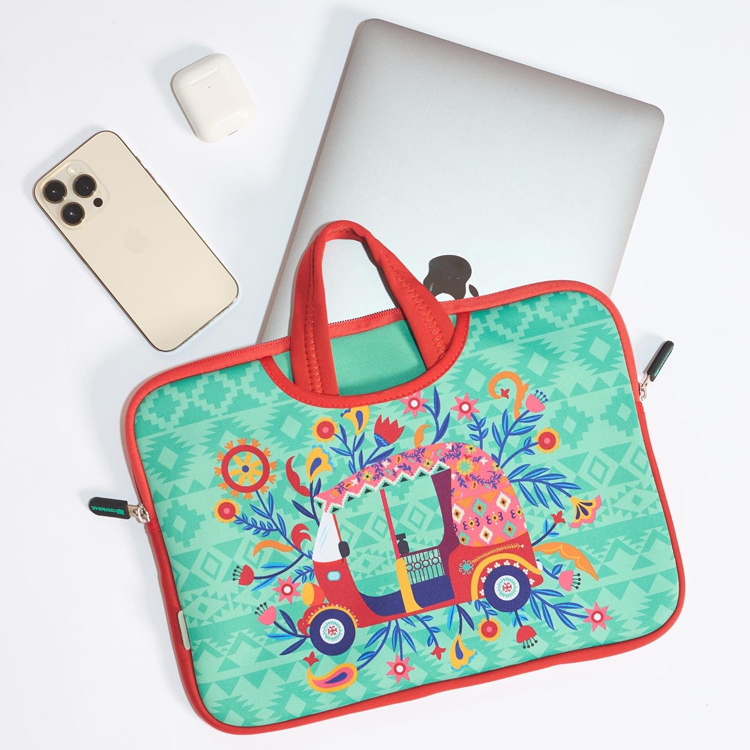 Chumbak Laptop Sleeve Bags for Women | Laptop Case Cover Pouch Bags for Ladies | Office/College Laptop Bags | Compatible with Hp/Dell/MacBook Air - Image 4