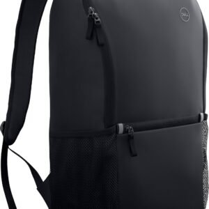 Dell 15" EcoLoop Essential Backpack-Black (CP3724), 20L Capacity, Water Bottle Holder, Water Resistant, Zippered Front Pocket, Reflective Elements, Foam Padded Laptop Compartment-Part Code: 460-BCTS