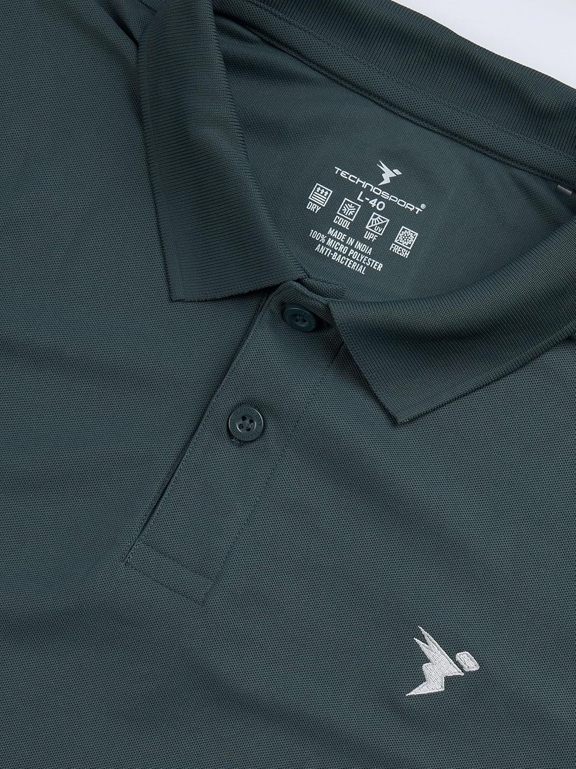 TECHNOSPORT Mens Slim Fit Polyester Active Wear Collar Polo T-Shirt with Long Sleeves for Workout, Sports - Image 6