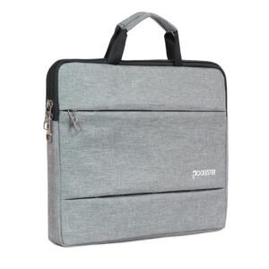Water Resistant Laptop Sleeve with Handle Compatible for 15 Inch to 15.6" Inches laptops Dell, HP, Lenovo, Asus and All Other Notebook (Light Grey)