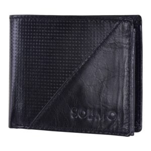 Amazon Brand – Solimo Nathan Genuine Leather RFID Blocking Wallet Ultra Strong Stitching 8 Card Slots 2 Currency 2 Secret Zipped Compartments 1 Coin Pocket 3 Easy Access ID Window