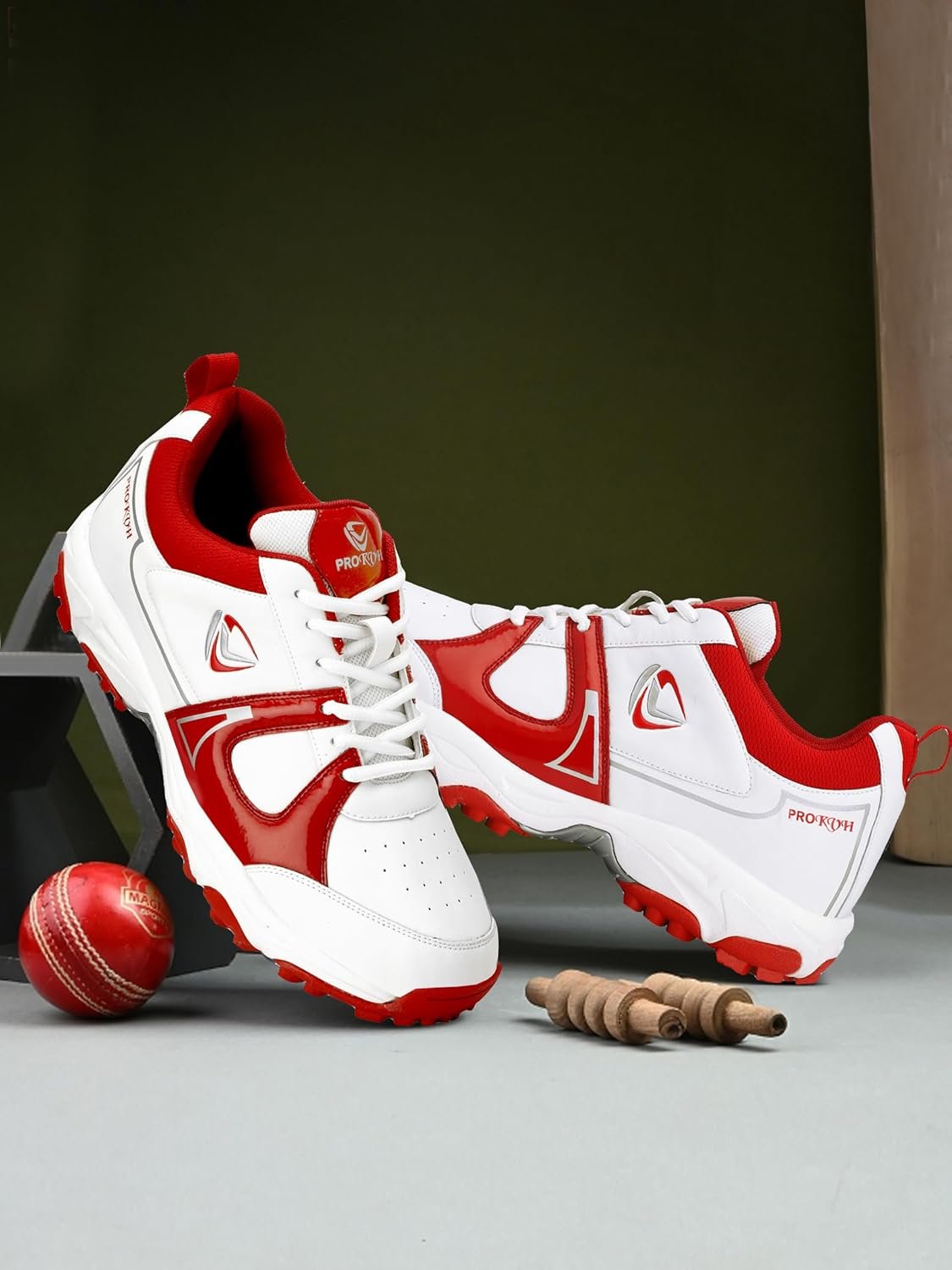 PRO KVH Men’s Cricket Shoes | Boys’ Lightweight Sports Shoes for Cricket | Comfortable Ergonomic Fit Cricket Shoes for Practice & Matche - Image 2