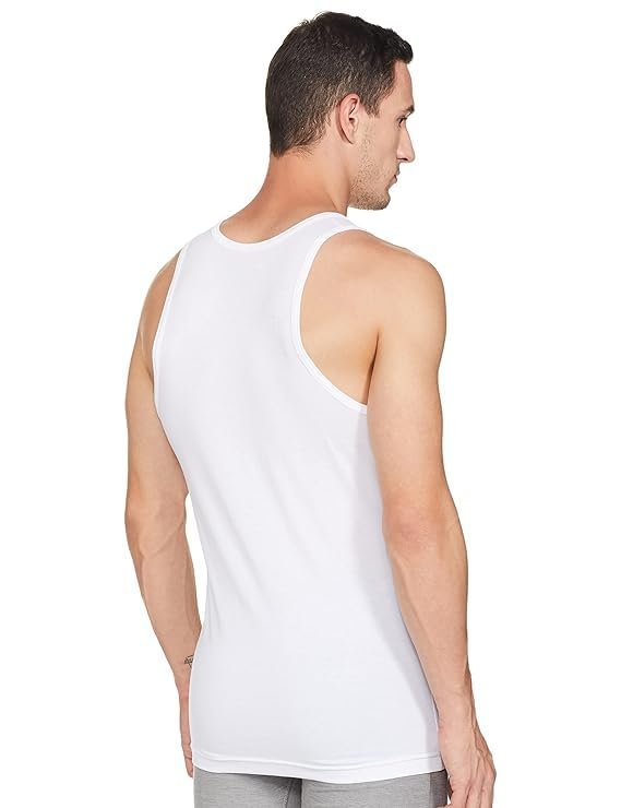 Van Heusen Men Anti Bacterial Vest - 100% Combed Cotton - Pack of 3 - Moisture Wicking, Soft Handfeel_10071_White_XXL - Image 3