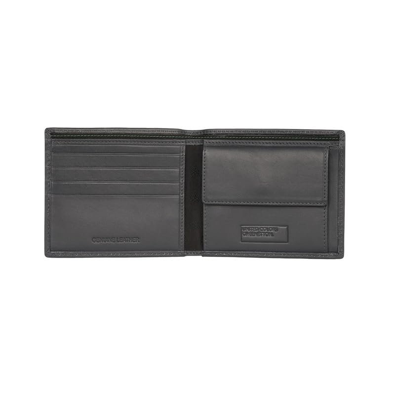 UNITED COLORS OF BENETTON Men RFID Protected Camben Multicard Coin Wallet - Navy, No. of Card Slot: 6 | Printed Multicard Coin Wallet with Side Closure | Leather - Image 5