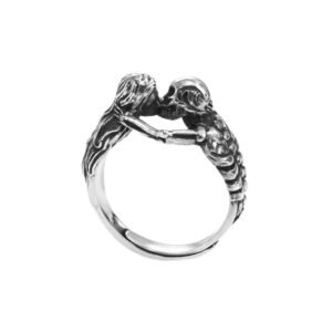 THE MEN THING SKULL KISS – Alloy Adjustable Ring for Men and Boys