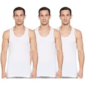 Van Heusen Men Anti Bacterial Vest – 100% Combed Cotton – Pack of 3 – Moisture Wicking, Soft Handfeel_10071_White_XXL