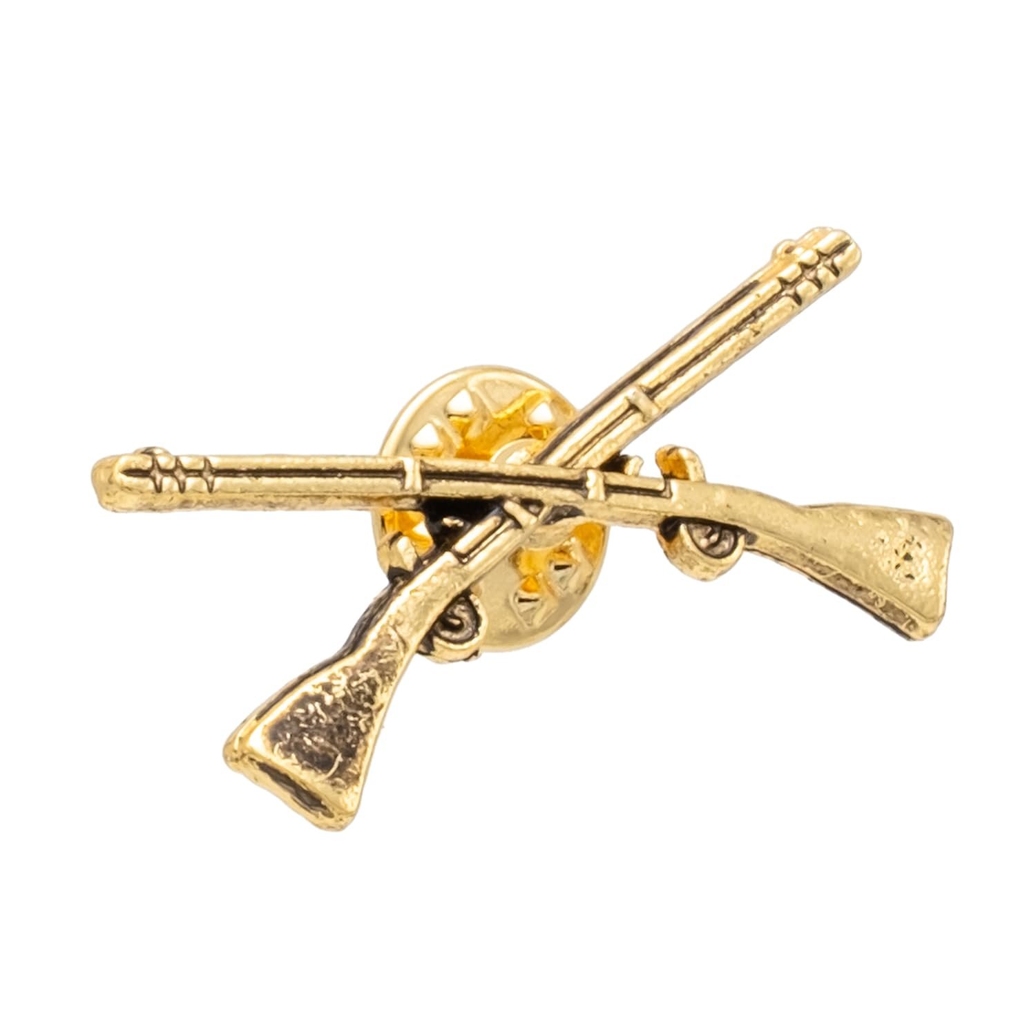 Shining Jewel - by Shivansh Antique Vintage Gold Plated Blazer, Suit, Tuxedo, Sherwani Brooch/Lapel Pin For Men - Hunting Rifle Gun Army Sepoy Design (SJ_9101_G) - Image 4