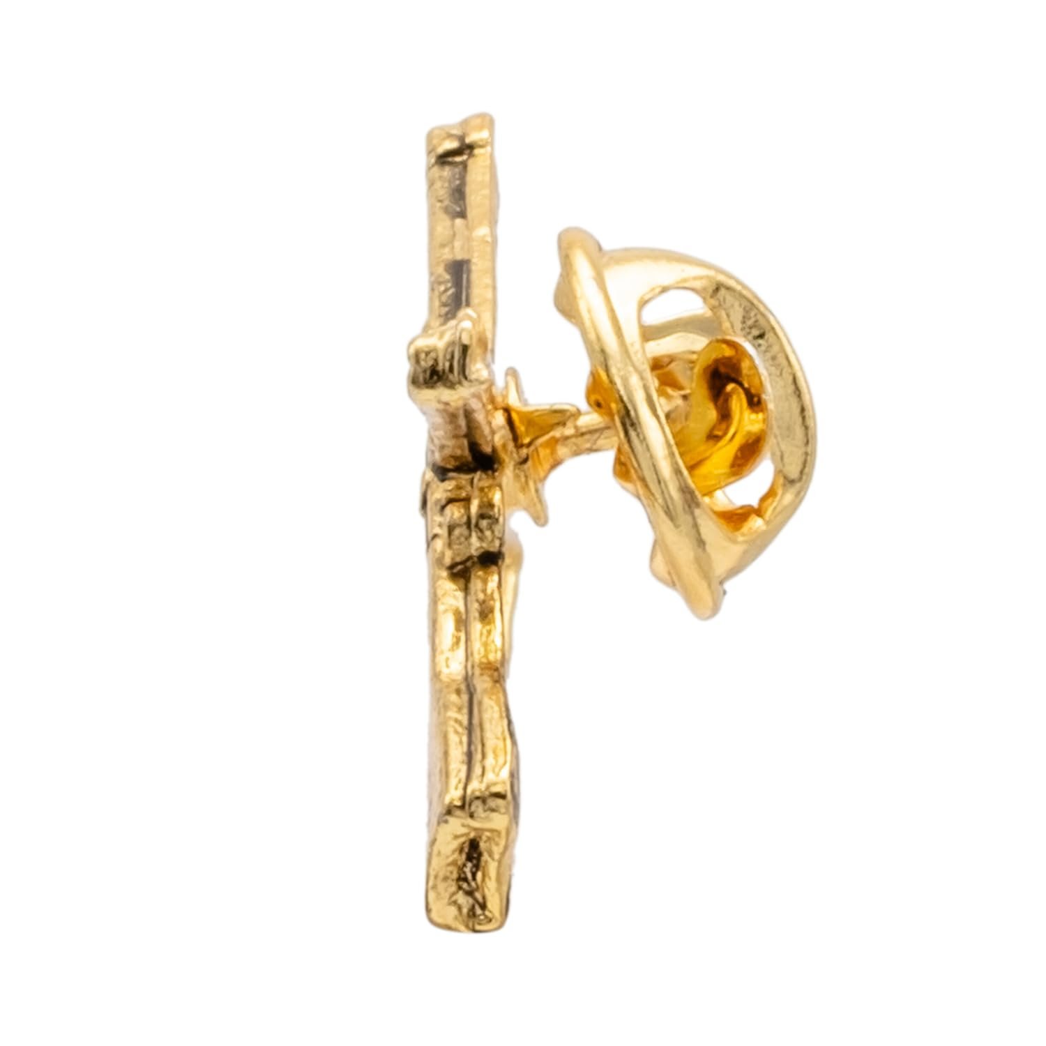 Shining Jewel - by Shivansh Antique Vintage Gold Plated Blazer, Suit, Tuxedo, Sherwani Brooch/Lapel Pin For Men - Hunting Rifle Gun Army Sepoy Design (SJ_9101_G) - Image 5